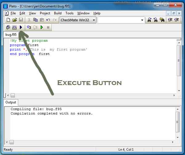 text editor for coding in fortran 95